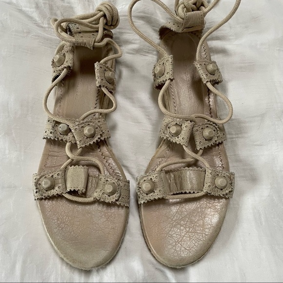 BALENCIAGA Arena Espadrille Ankle Wrap Gladiator Sandals - Picture 9 of 16